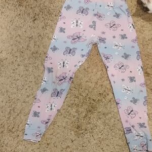 Place Pink and Blue Leggings with Elastic Waistband